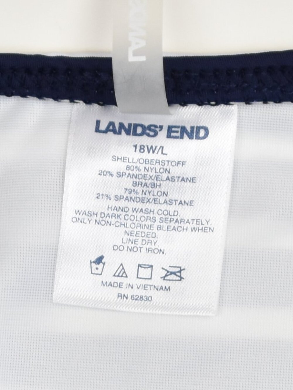 Lands' End Stripe Tankini Swim Skirt Set - 18W - Picture 9 of 9